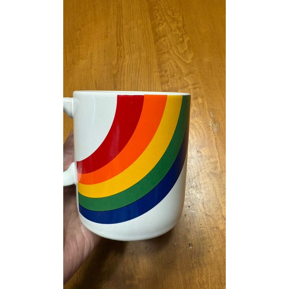Vintage 1984 Rainbow Mug Ceramic FTDA  Collectible Coffee Tea Cup Gift 12‎ Oz - Picture 7 of 9